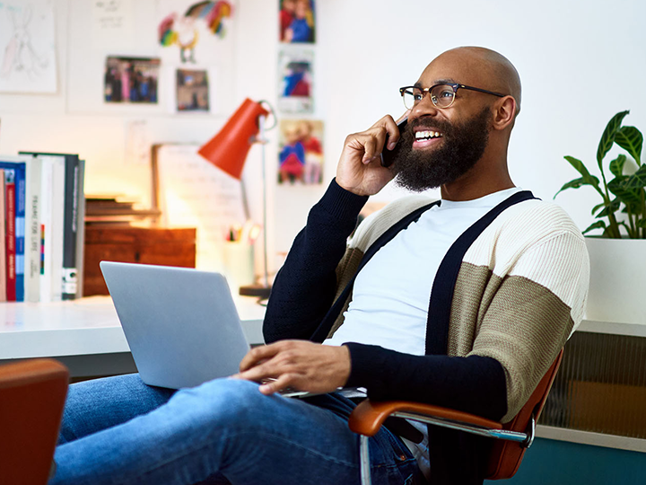 Person banking on laptop